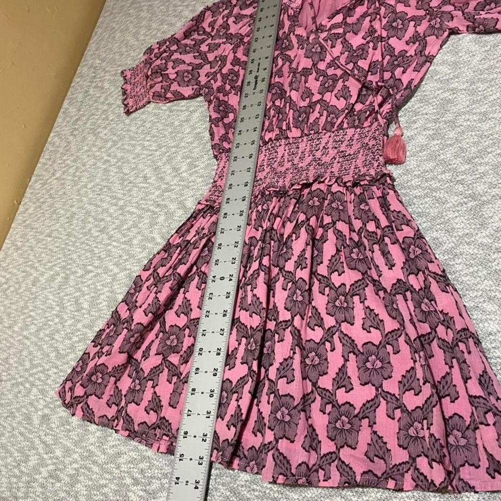 Roller Rabbit pink floral dress with tassel detail women XS. SKU-A132 #floral